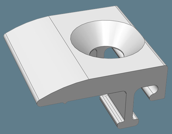 SISO Endklemme eingelegt-Alu blank-38-40mm