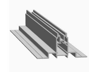 SISO Fast Mounting 46x93, Alu blank, 0.6 m