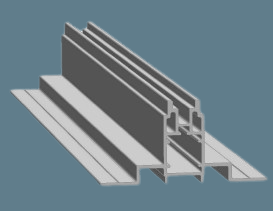 SISO 1K Einlegeschiene UK 46x93 Alu blank 5.2m